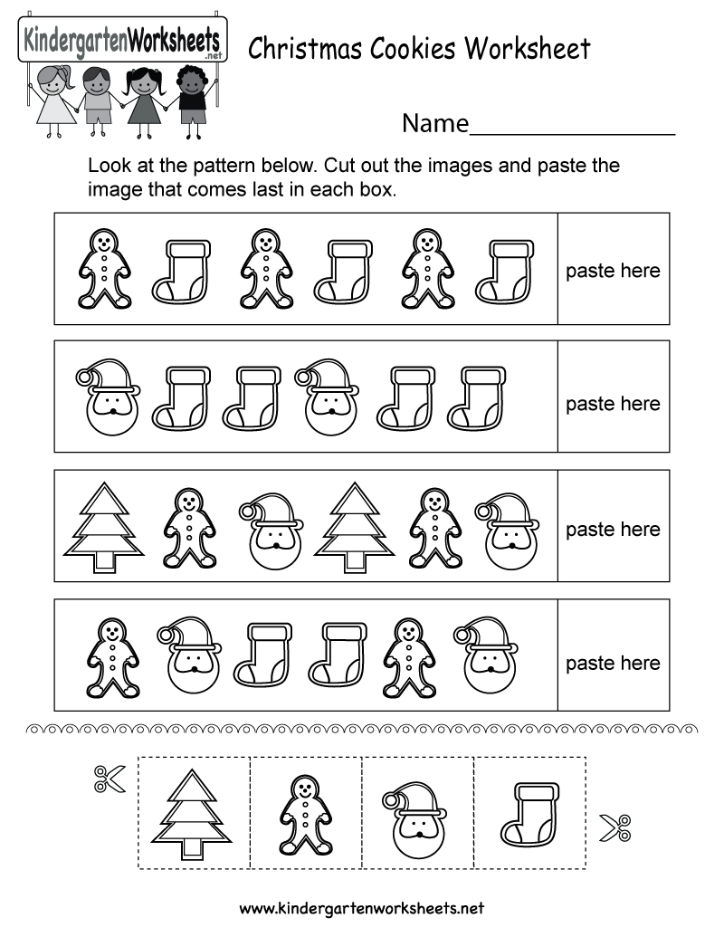 Free Printable Christmas Cookies Worksheet For Kindergarten | Free Printable Christmas Worksheets