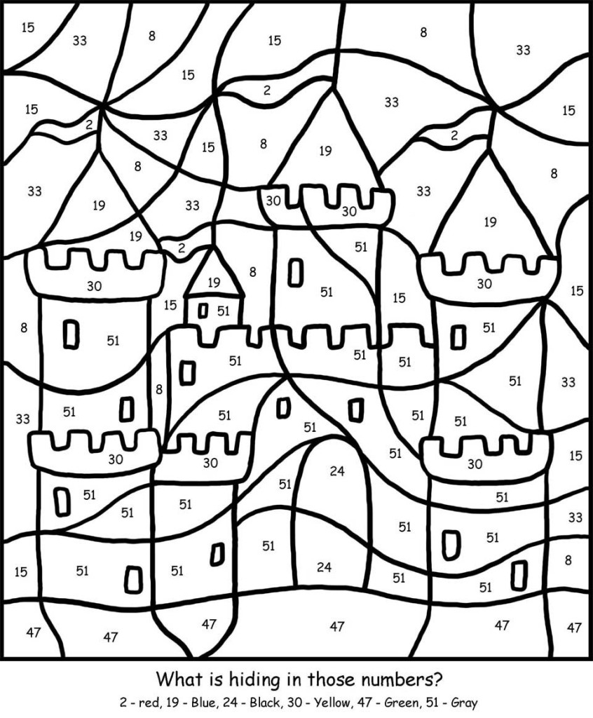 Free Printable Colornumber Coloring Pages - Best Coloring Pages | Free Printable Coloring Worksheets For Kindergarten