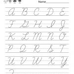 Free Printable Cursive Handwriting Worksheet For Kindergarten | Free Printable Cursive Handwriting Worksheets