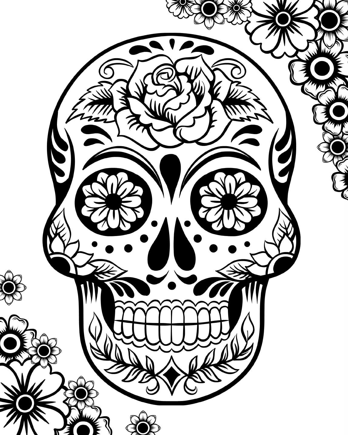 Free Printable Day Of The Dead Coloring Pages - Best Coloring Pages | Free Printable Day Of The Dead Worksheets