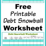 Free Printable Debt Snowball Worksheet | Living Frugally   Money | Free Printable Debt Snowball Worksheet