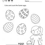 Free Printable Easter Math Worksheet For Kindergarten | Free Printable Easter Worksheets For Preschoolers