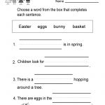 Free Printable Easter Reading Worksheet For Kindergarten Worksheets | Free Printable Economics Worksheets
