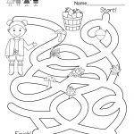 Free Printable Fall Activity Maze Worksheet For Kindergarten   Free | Free Printable Fall Worksheets Kindergarten