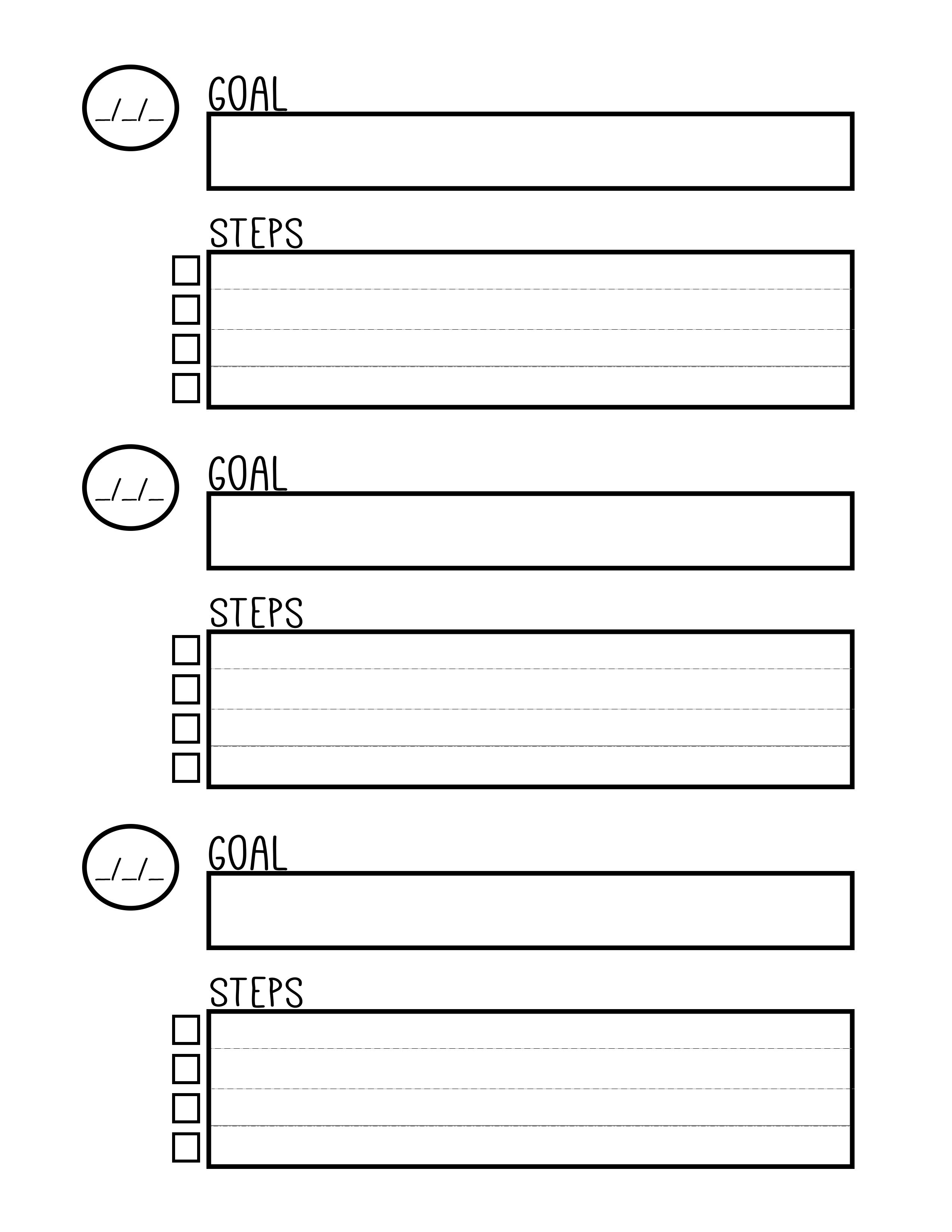 Free Printable Goal Setting Worksheet - Planner … | Education | Printable Goal Setting Worksheet For High School Students