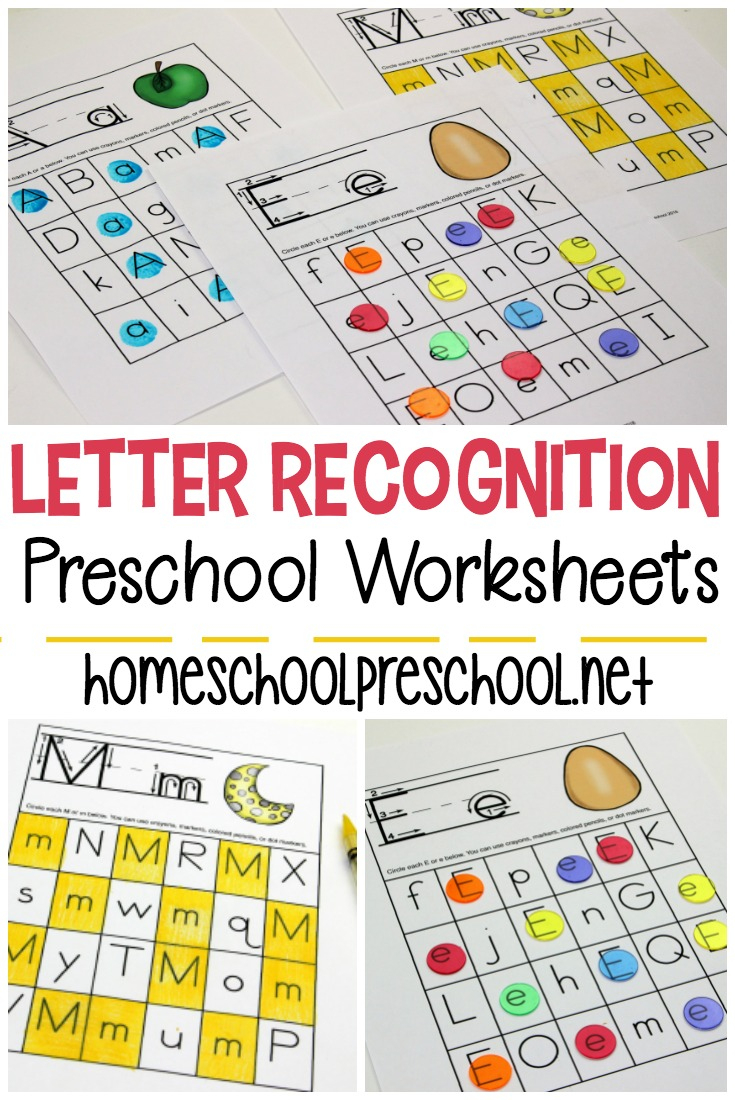 Free Printable Letter Recognition Worksheets For Preschoolers | Free Printable Letter Recognition Worksheets