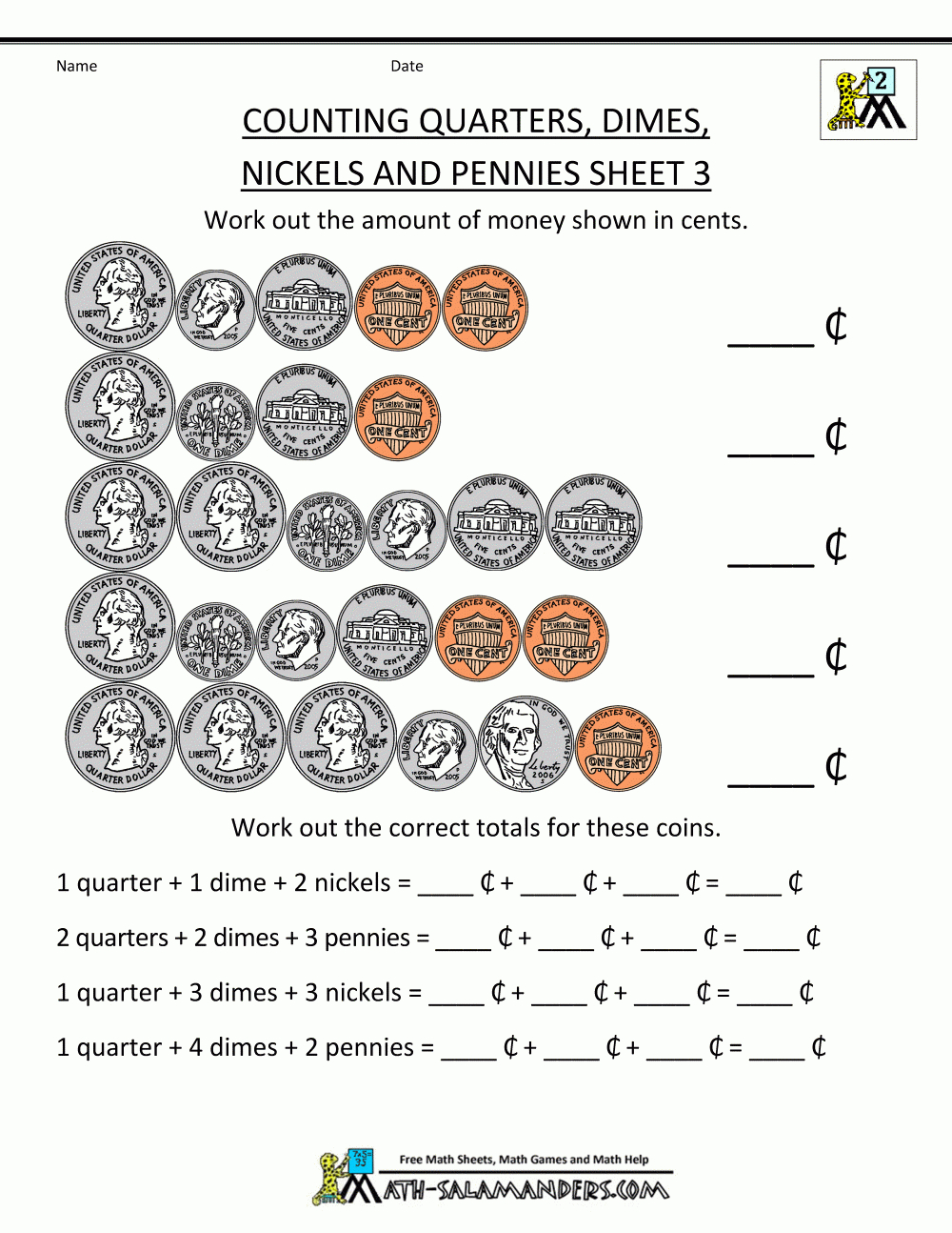 Free Printable Money Worksheets | Money Worksheets For Kids - Free | Free Printable Money Worksheets