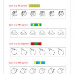 Free Printable Pattern Recognition Worksheets   Color Patterns | Free Printable Ab Pattern Worksheets