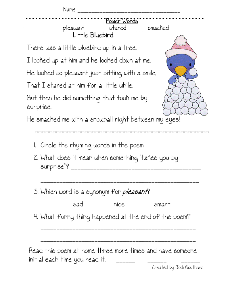 Quiz Worksheet Poetry Types Facts For Kids Study Free 