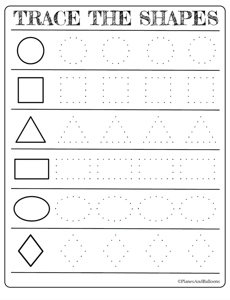 Free Printable Shapes Worksheets For Toddlers And Preschoolers | Printable Shapes Worksheets
