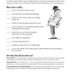 Free Printable Worksheet: When I Have A Conflict. A Quick Self Test | Free Printable Social Stories Worksheets