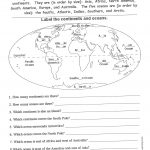 Free Printable Worksheets On Continents And Oceans   Google Search | Free Printable Fifth Grade Social Studies Worksheets