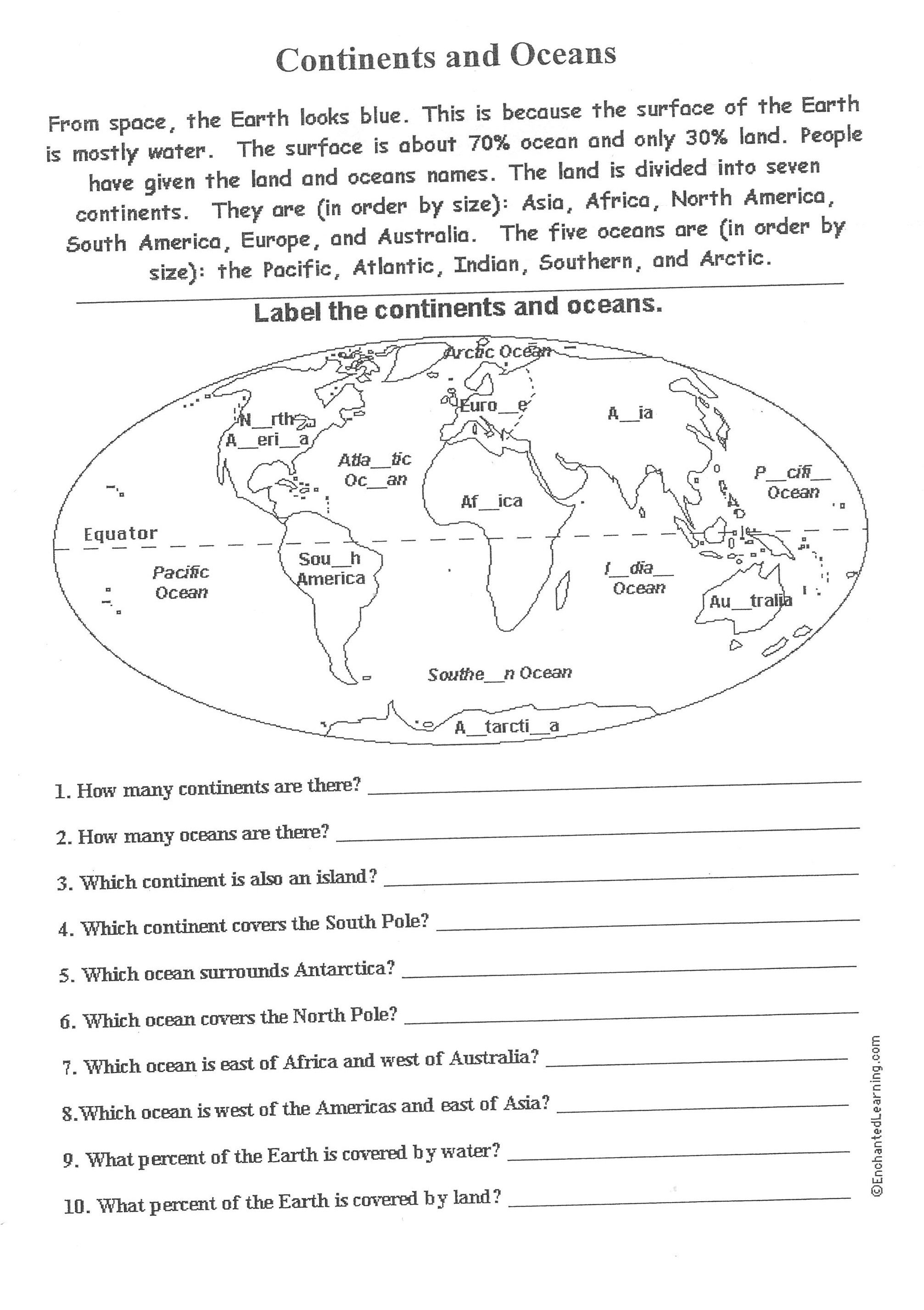 2Nd Grade Social Studies Worksheets 5Th Grade Social Stu S Free   Free Printable Worksheets On Continents And Oceans Google Search Free Printable Fifth Grade Social Studies Worksheets 