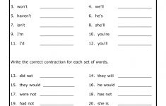 Free Printables For 4Th Grade Science | Free Printable Contraction | 4Th Grade Printable Worksheets