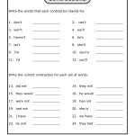 Free Printables For 4Th Grade Science | Free Printable Contraction | Science Worksheets For 4Th Grade Free Printable