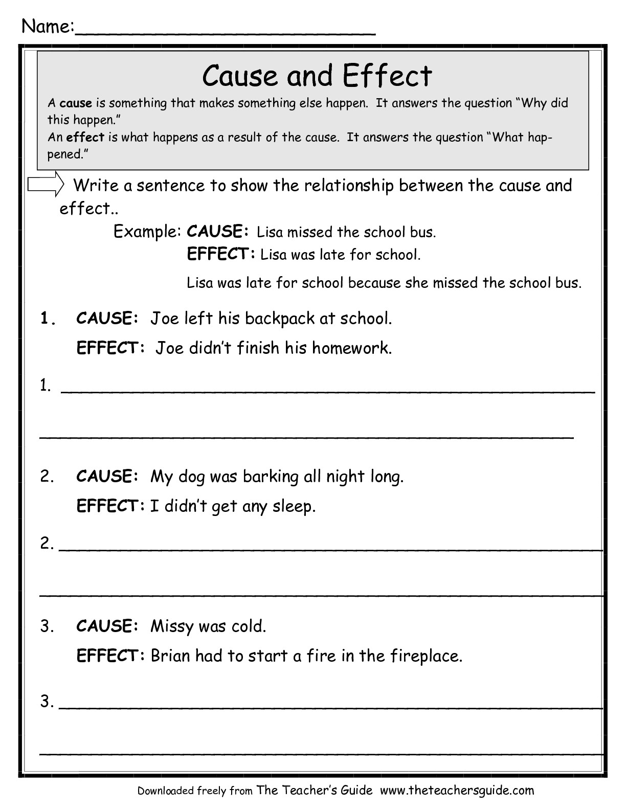 Free Reading Worksheets From The Teacher&amp;#039;s Guide | Printable Literature Worksheets
