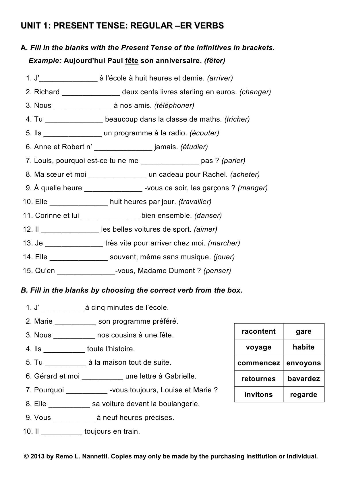 verbes-au-pr-sent-a1-worksheet-in-2023-teaching-french-french