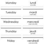 French Worksheets   Google Search For Days Of The Week | Printable French Worksheets Days Of The Week