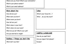 Printable Getting To Know You Worksheets