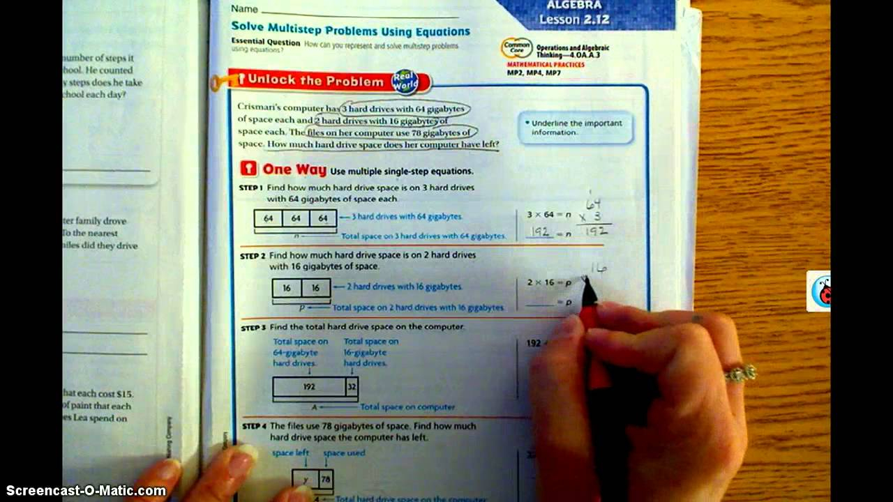 Go Math Lesson 2.12 - Youtube | Go Math 4Th Grade Printable Worksheets