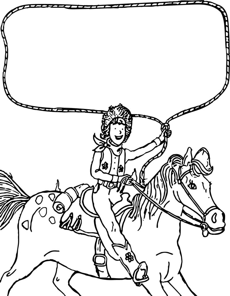 Go West Amelia Bedelia On The Horse Coloring Page » Printable | Amelia Bedelia Printable Worksheets