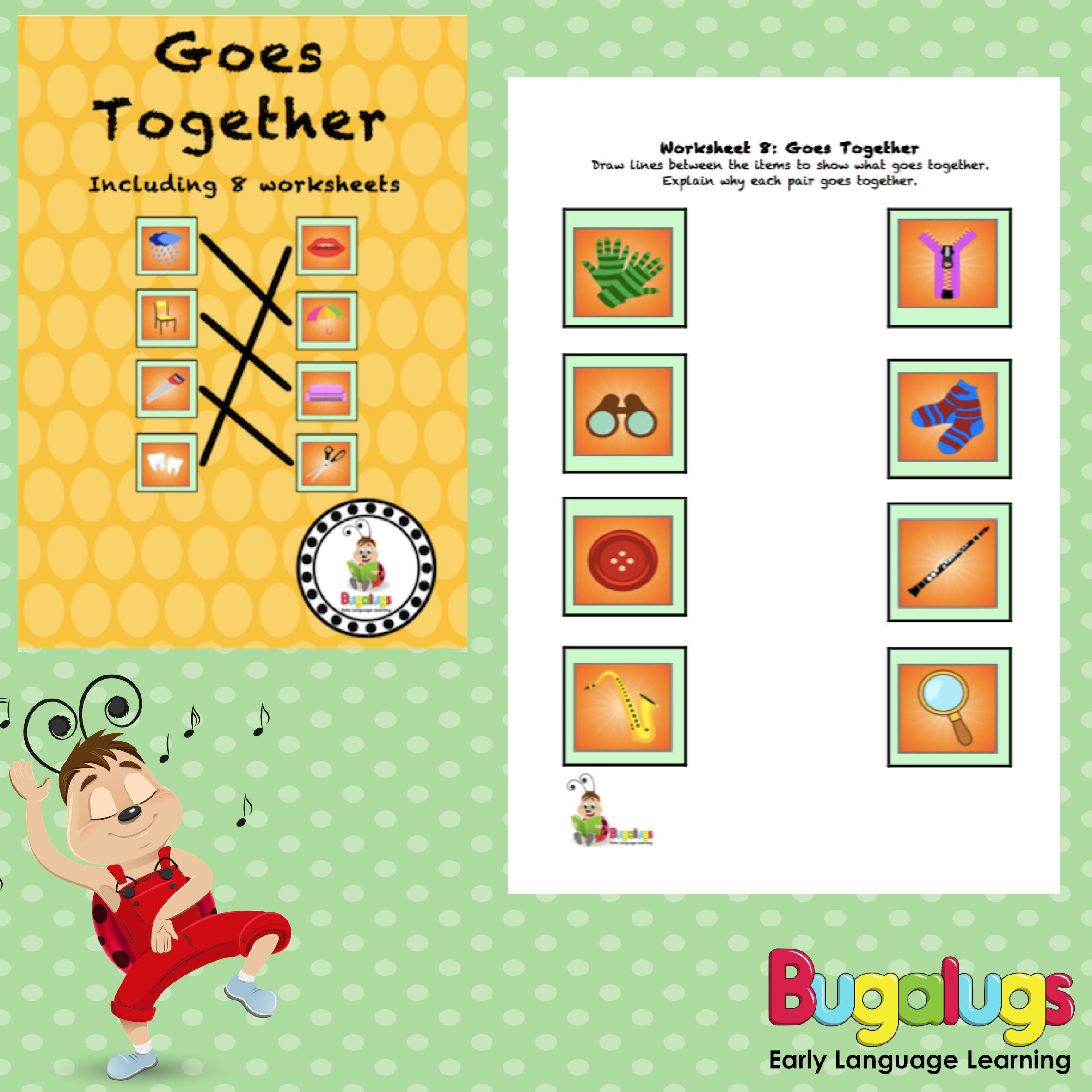 Goes Together Semantic Worksheets -- This Package Contains 8 | Printable Barrier Games Worksheets