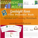Goodnight Moon Free Printable Pack   A Bountiful Love | Goodnight Moon Printable Worksheets