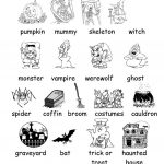 Halloween Vocabulary Printables | Halloween Arts   Free Printable | Free Printable Halloween Worksheets
