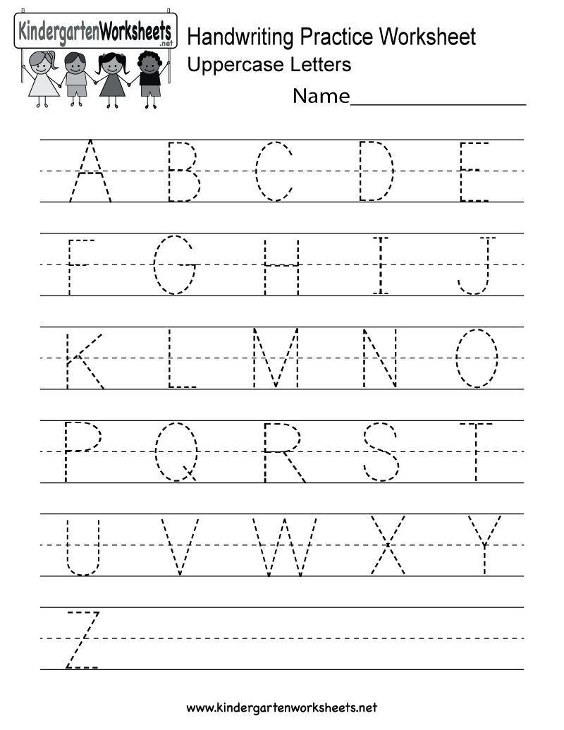 Handwriting Practice Worksheet - Free Kindergarten English Worksheet | Free Printable Writing Worksheets