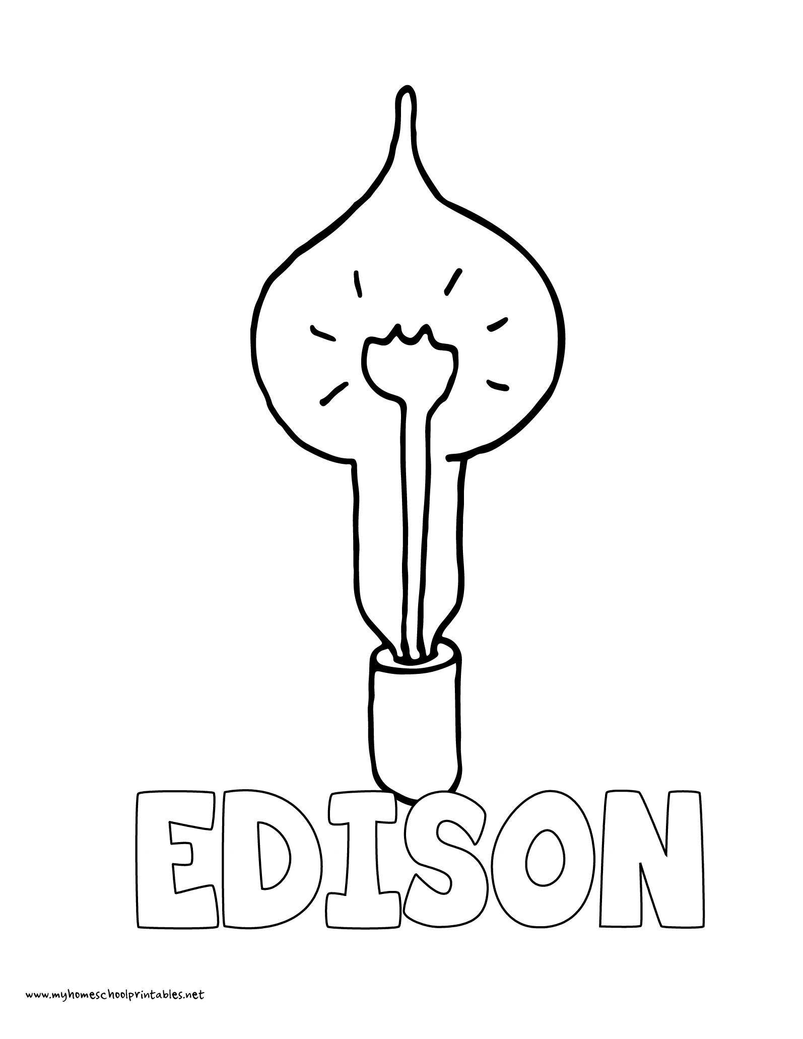 History Coloring Pages – Volume 4 | History Coloring Sheets | Edison | Thomas Edison Printable Worksheets