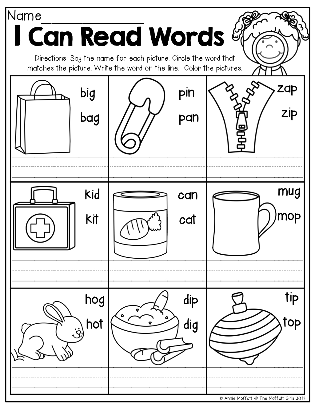 I Can Read Words! | | Kindergarten | | Cvc Worksheets, Kindergarten | Free Printable Kindergarten Worksheets Color Words