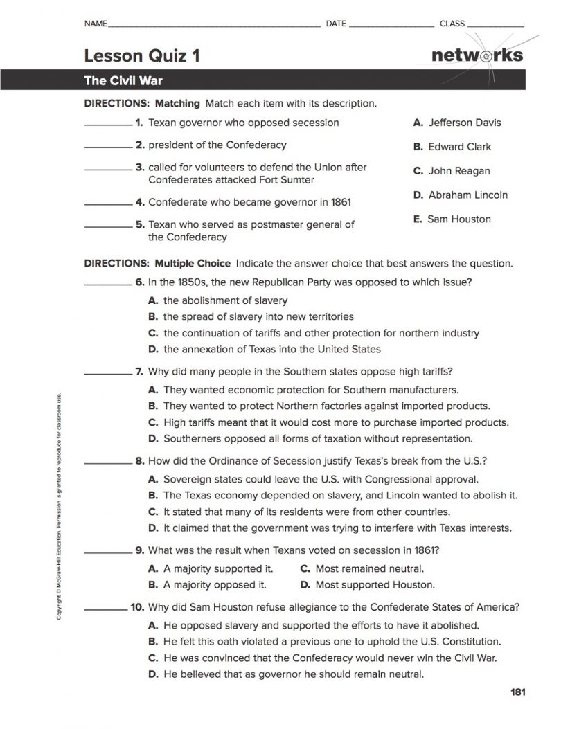 Texas History Worksheets Printable Printable Worksheets