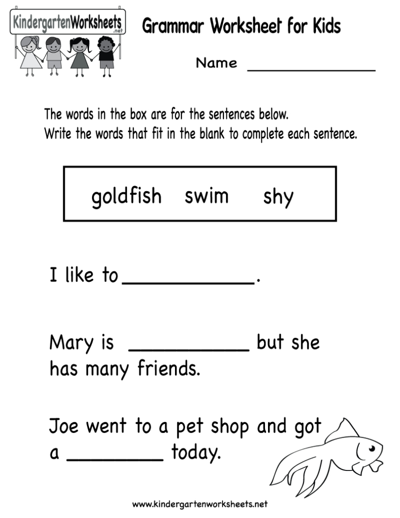 Kindergarten English Worksheets With Sight Words Also Preschool English Worksheets
