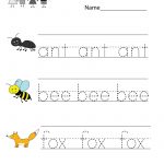 Kindergarten Free Spelling And Vocabulary Worksheet Printable | Kids | Spelling For Kids Worksheets Printable