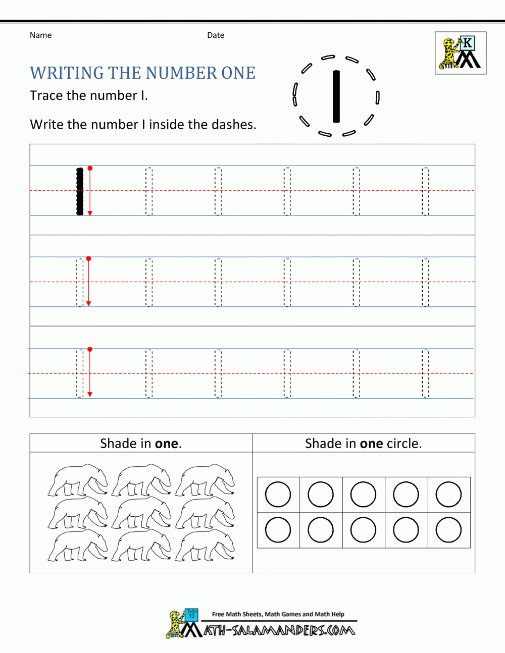 Kindergarten Printable Worksheets - Writing Numbers To 10 | Kindergarten Worksheets Printable Writing