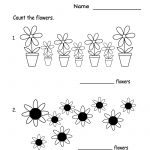 Kindergarten Spring Flowers Worksheet Printable | Spring Worksheets | Spring Printable Worksheets
