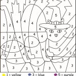 Kindergarten Worksheets: Halloween Colornumbers Worksheets | Free Printable Color By Number Subtraction Worksheets