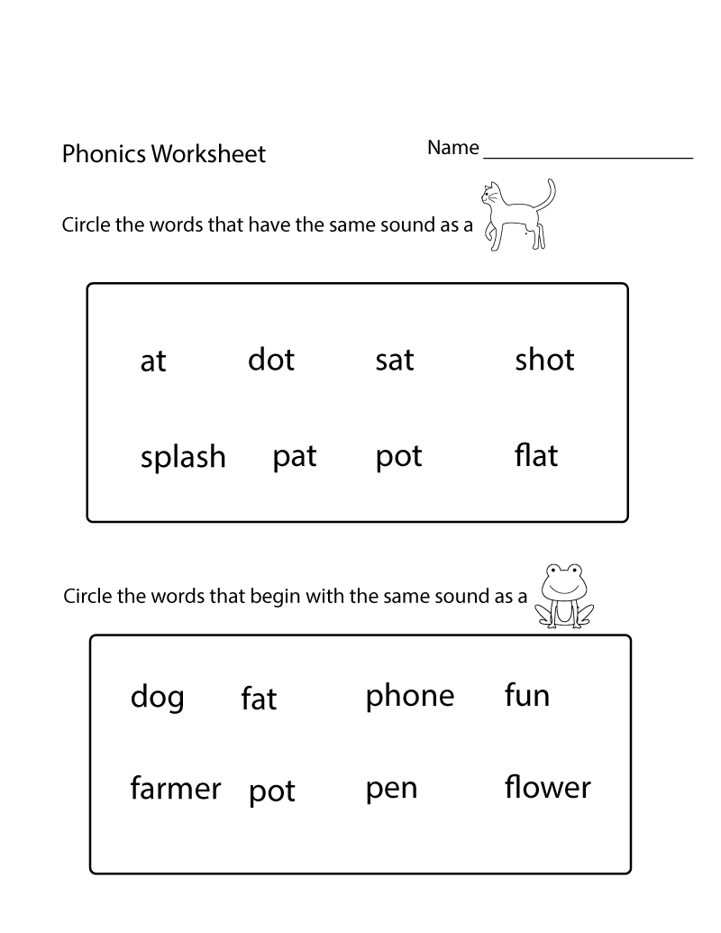 Kindergarten Worksheets Pdf Free Download Phonics | Learning | Free Printable Kindergarten Worksheets Pdf