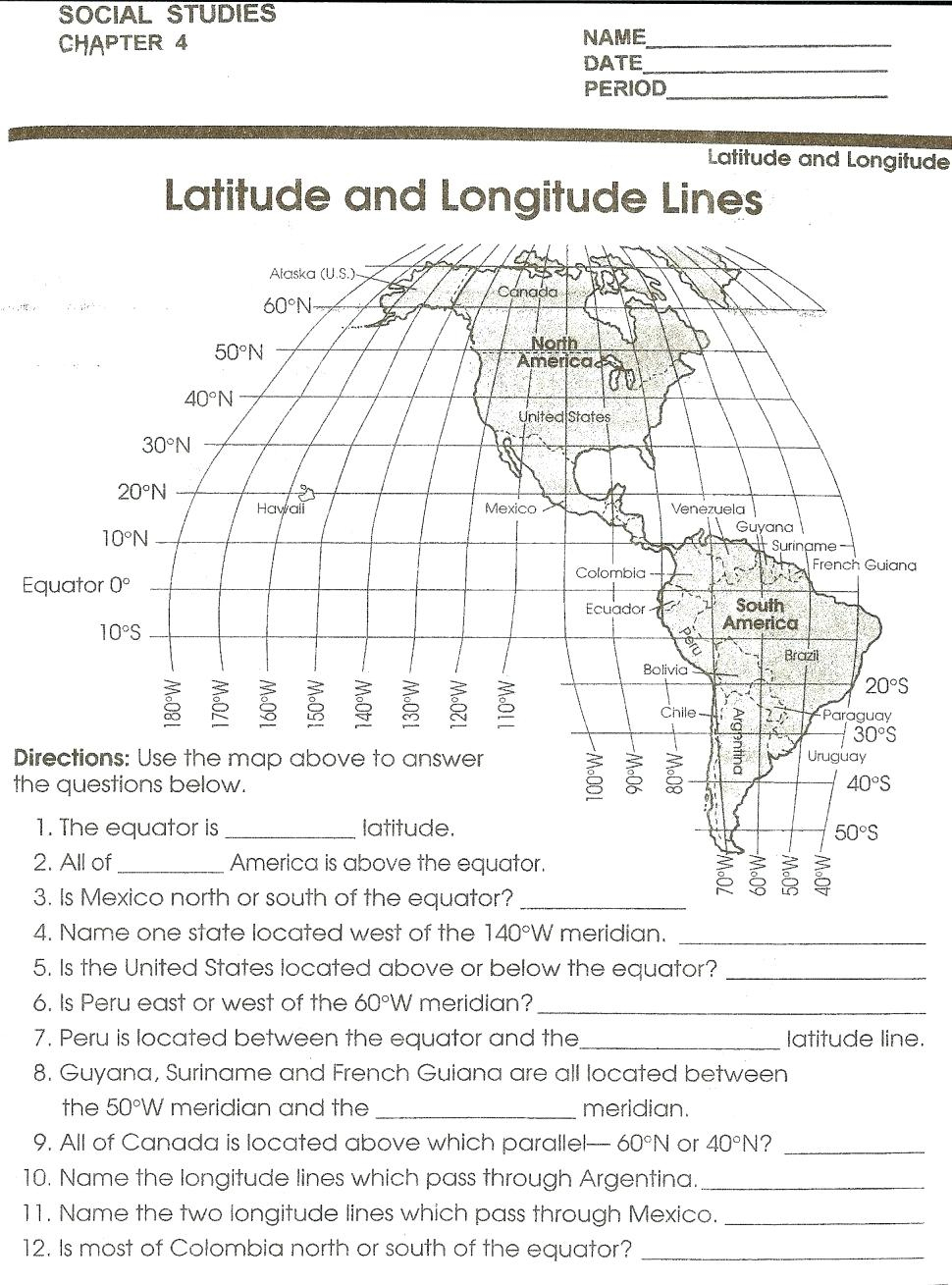 Latitude Longitude Printable Worksheets Accounting Coordinate | Latitude And Longitude Worksheets Free Printable