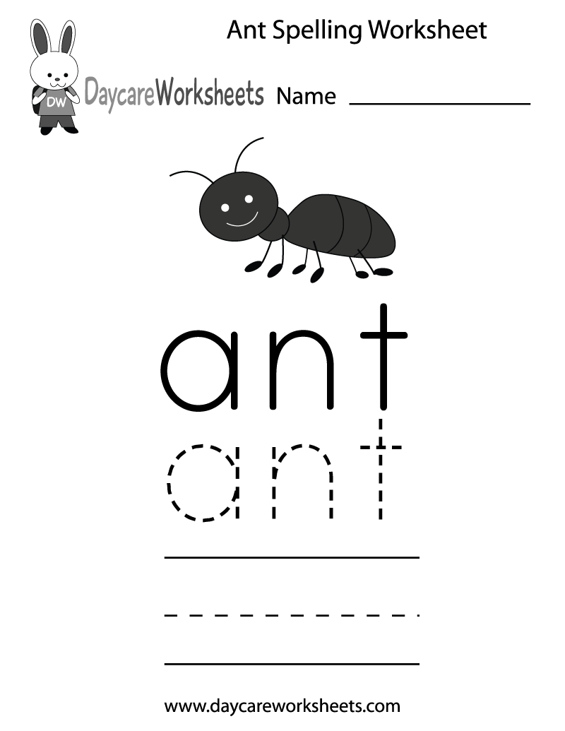 Learn And Practice How To Spell The Word Ant Using This Printable | Ant Worksheets Printables