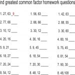 Least Common Multiple And Greatest Common Factor Worksheet Math | Free Printable Greatest Common Factor Worksheets
