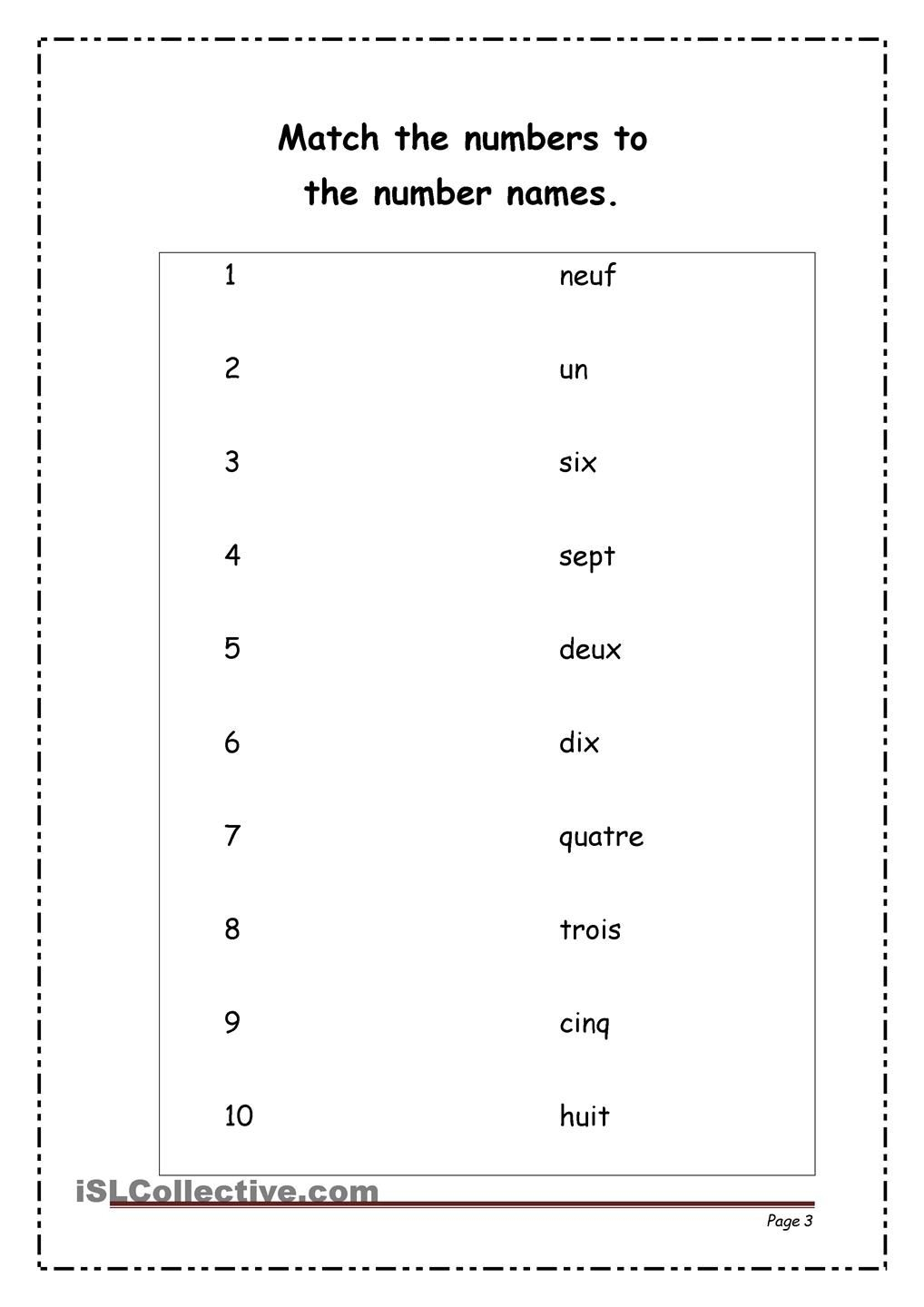 Les Nombres 1-20 | Nombres | French Worksheets, Kindergarten | French Numbers 1 20 Printable Worksheets