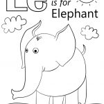 Letter E Is For Elephant Coloring Page | Free Printable Coloring Pages | Free Printable Color By Letter Worksheets