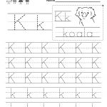 Letter K Writing Practice Worksheet   Free Kindergarten English | Letter K Worksheets Printable