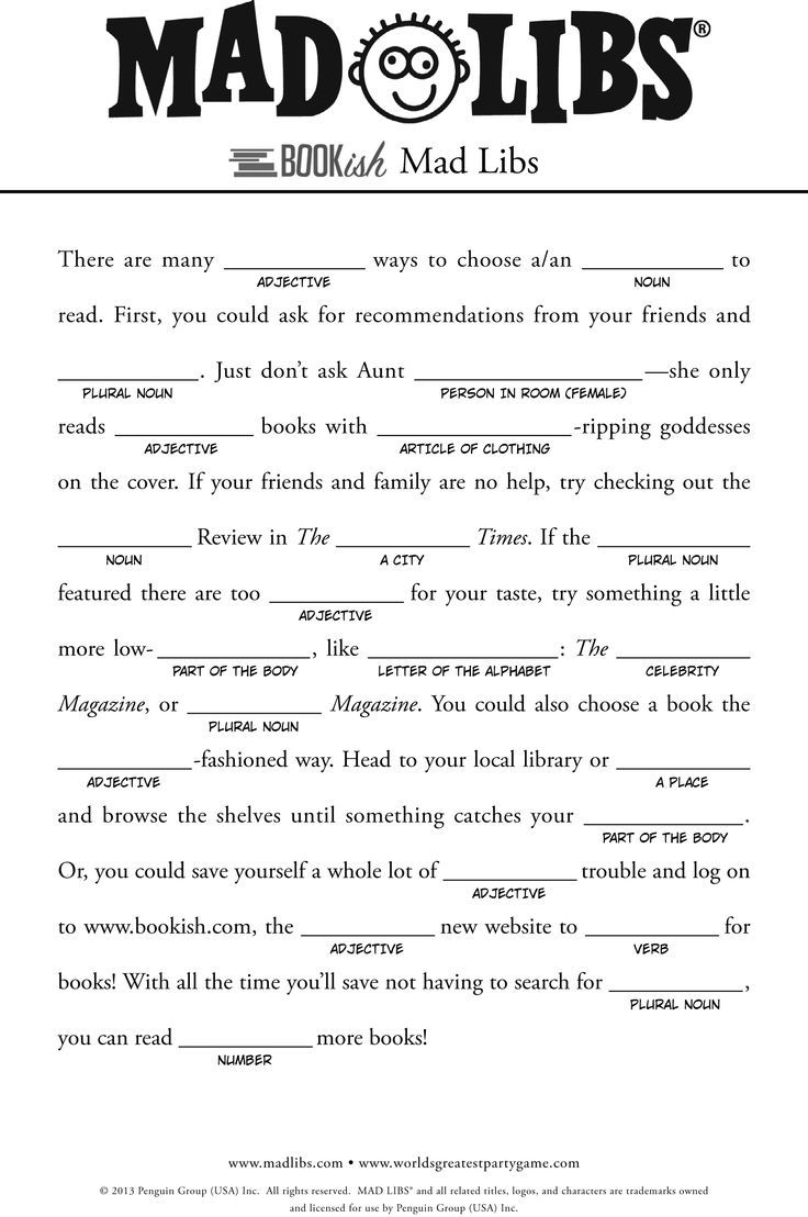 Mad Libs On Pinterest | Mad Libs For Adults, Free Mad Libs And | Funny Mad Libs Printable Worksheets