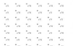 Multiplication Printable Worksheets 4Th Grade