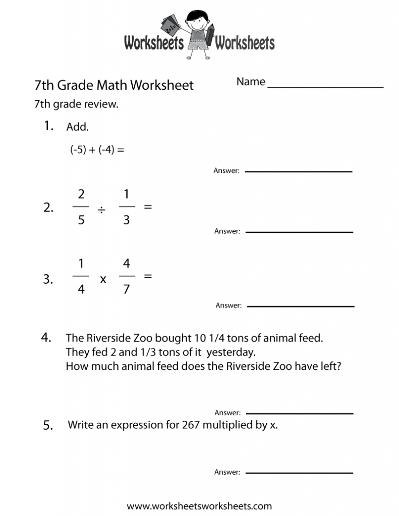 Math Worksheets For 7Th Graders Grade Printable Impressive Exponents | 7Th Grade Math Worksheets Printable Pdf