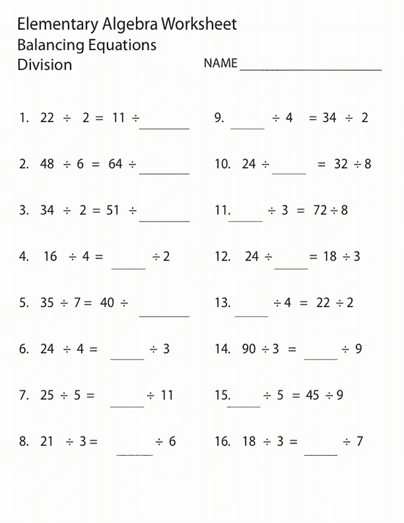 9Th Grade Algebra Worksheets Free Printable Printable Worksheets