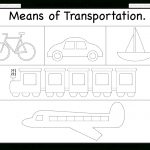 Means Of Transportation – Tracing Worksheet / Free Printable | Kgi | Free Printable Transportation Worksheets For Kids