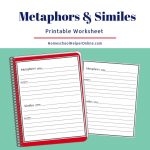 Metaphors & Similes Worksheet   Homeschool Helper Online | Foreshadowing Worksheets Printable